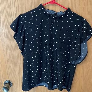 Short sleeve heart blouse